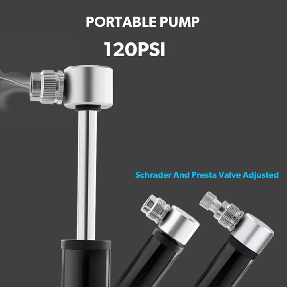 Set di 1 Mini Gonfiatore Portatile per Pneumatici in Lega di Alluminio, Gonfiatore Professionale per Biciclette, Affidabile Pompa Manuale per Pneumatici da Ciclismo
