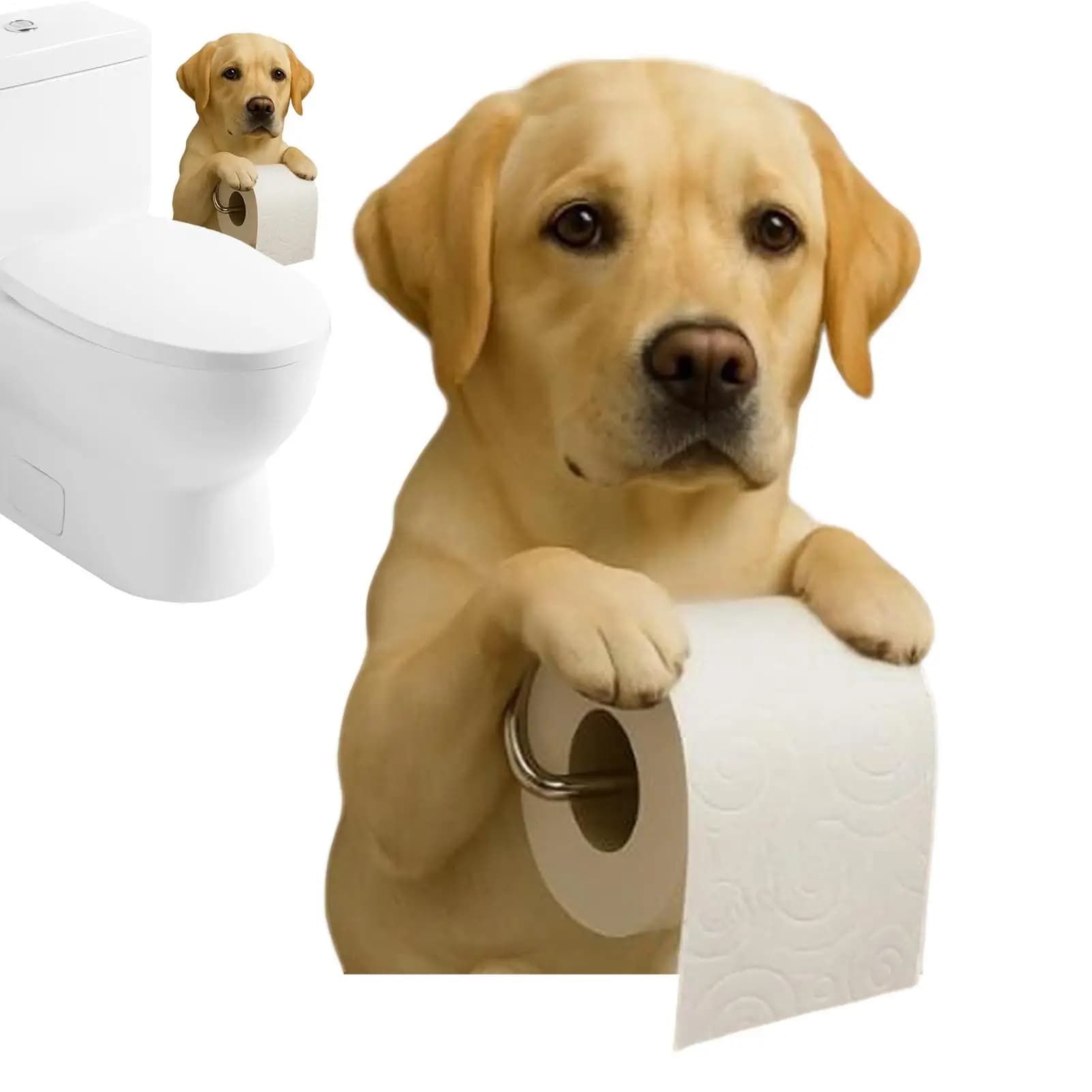 Portarotolo di carta igienica Porta asciugamani Ornamenti portaoggetti Scaffale creativo a forma di cane decorativo salvaspazio per piccoli spazi da cucina
