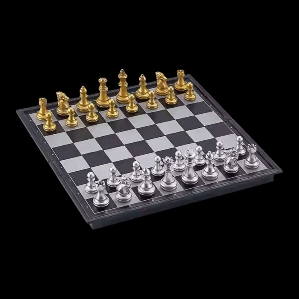 25/32cm Chessboard Magnetic Chess Set Folding Plastic Travel Board Game Set Portable Magnet International Chess Educational