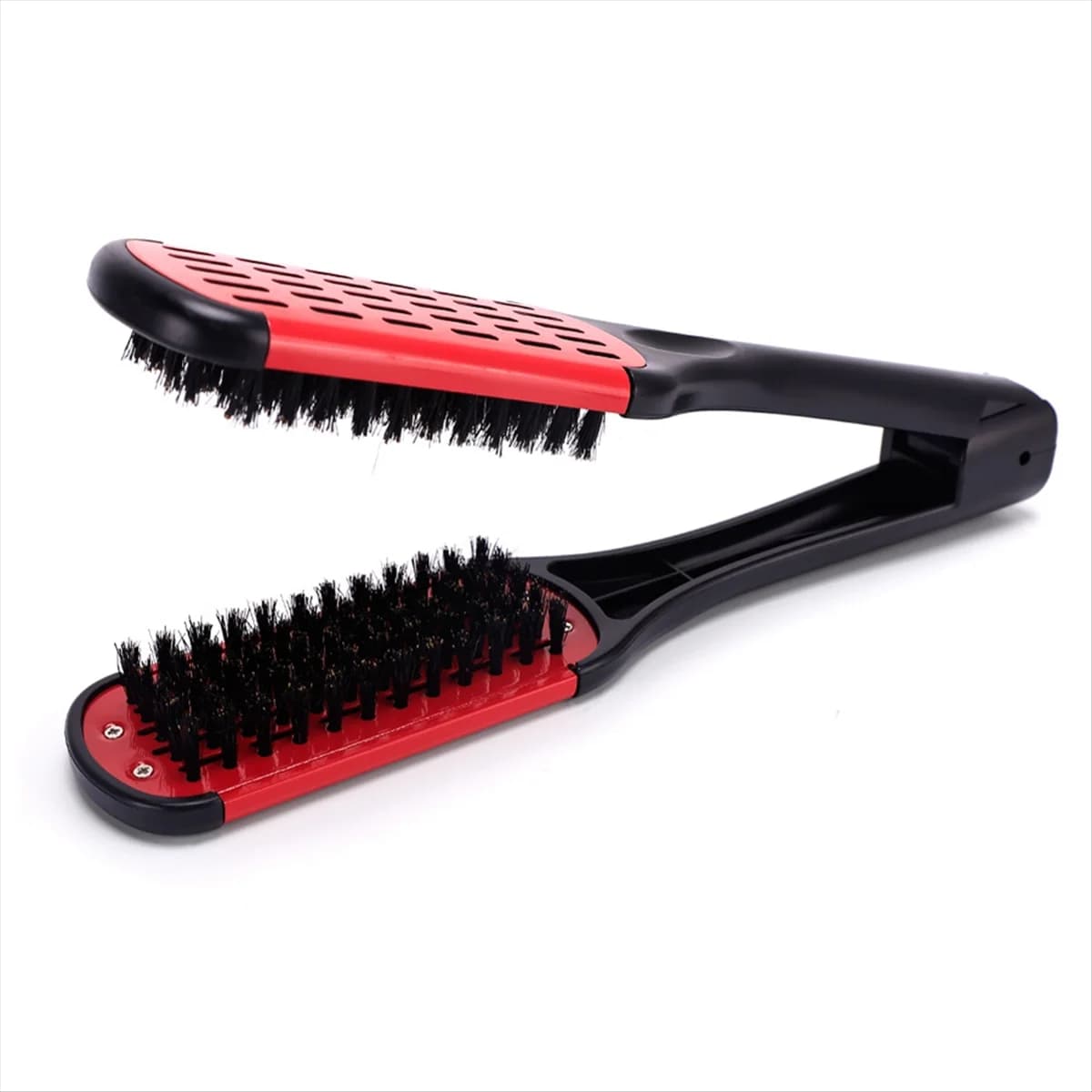 Setola of boar Double-sided brush Clamp for comb Anti-static hair plate Hair comb for hair, Red