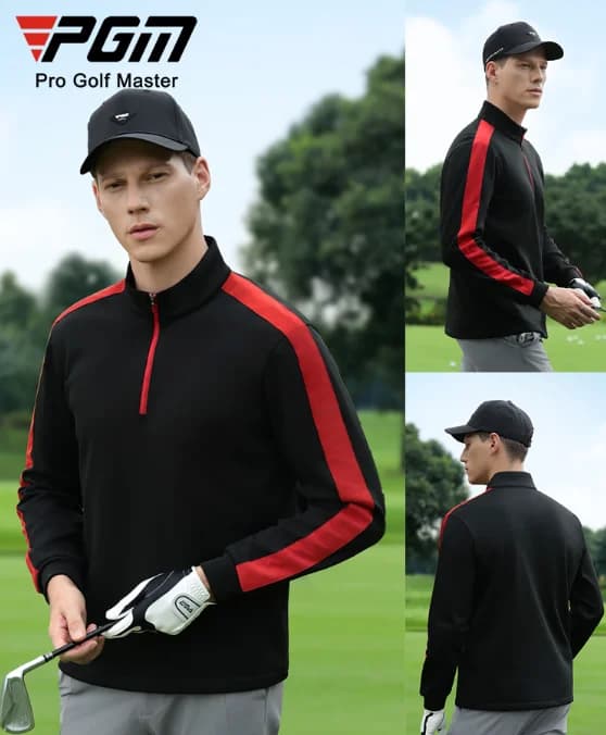 PGM 2025 Abbigliamento da golf Felpa con cappuccio da uomo Addensato Velluto di volpe argentata Autunno e inverno Vestiti con cerniera Golf Top YF813