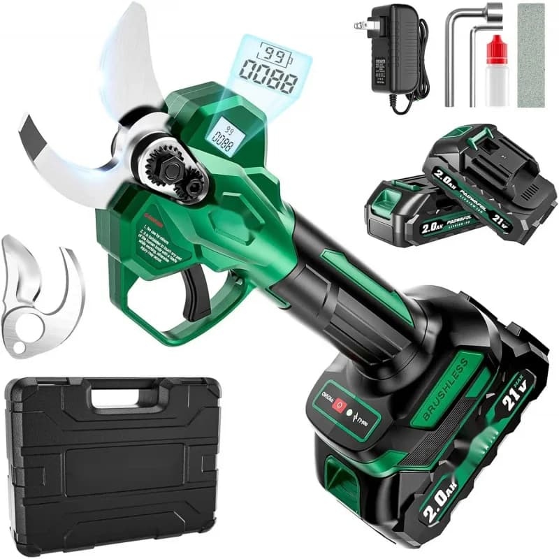 Forbici Elettriche Senza Fili per Potatura, Grande Diametro di Taglio, Trimmer da Giardino a Batteria, Spedizione Gratuita