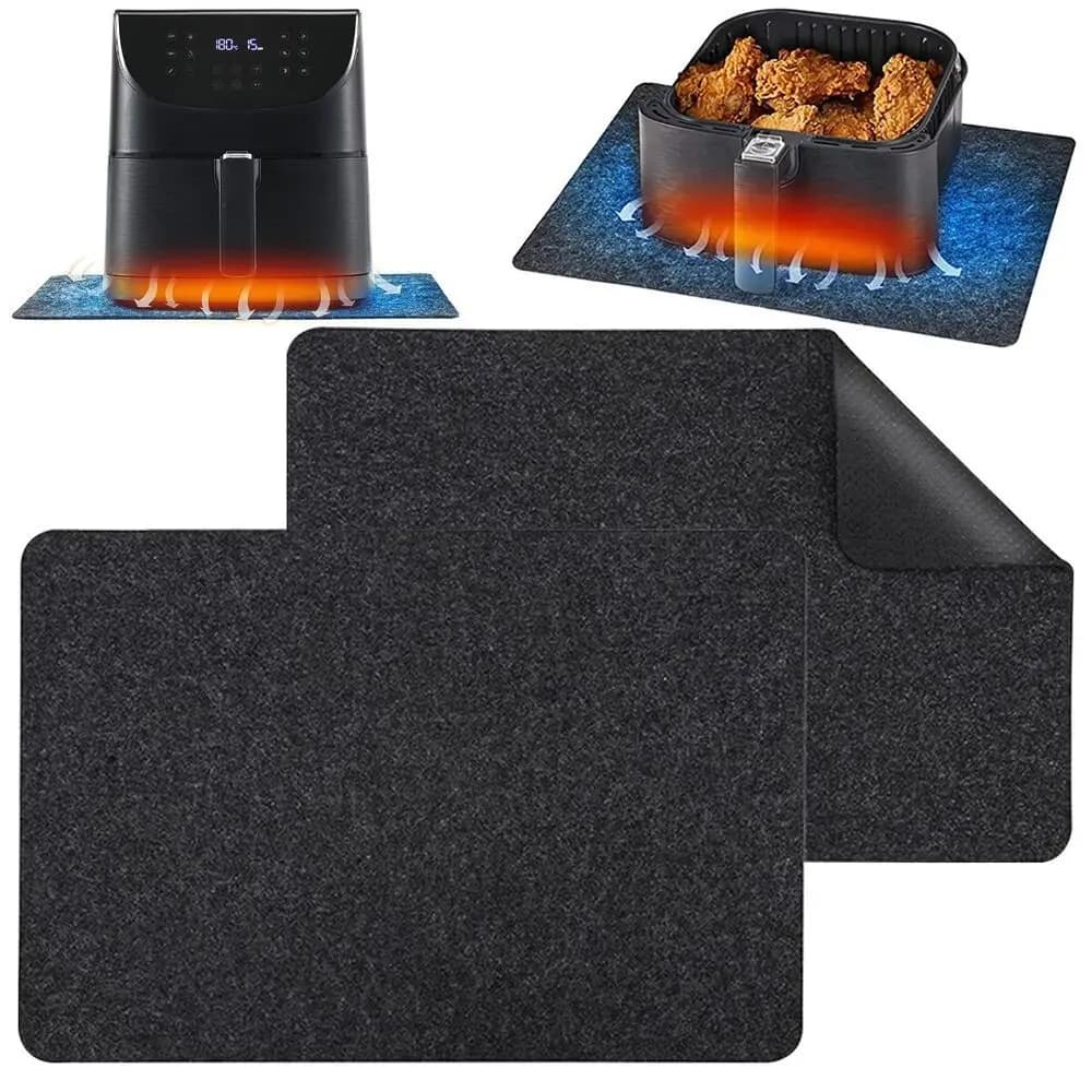 Nuovo Tappetino in Feltro Resistente al Calore, Protezione per Piano di Lavoro in Silicone per Friggitrice ad Aria, Isolante Termico