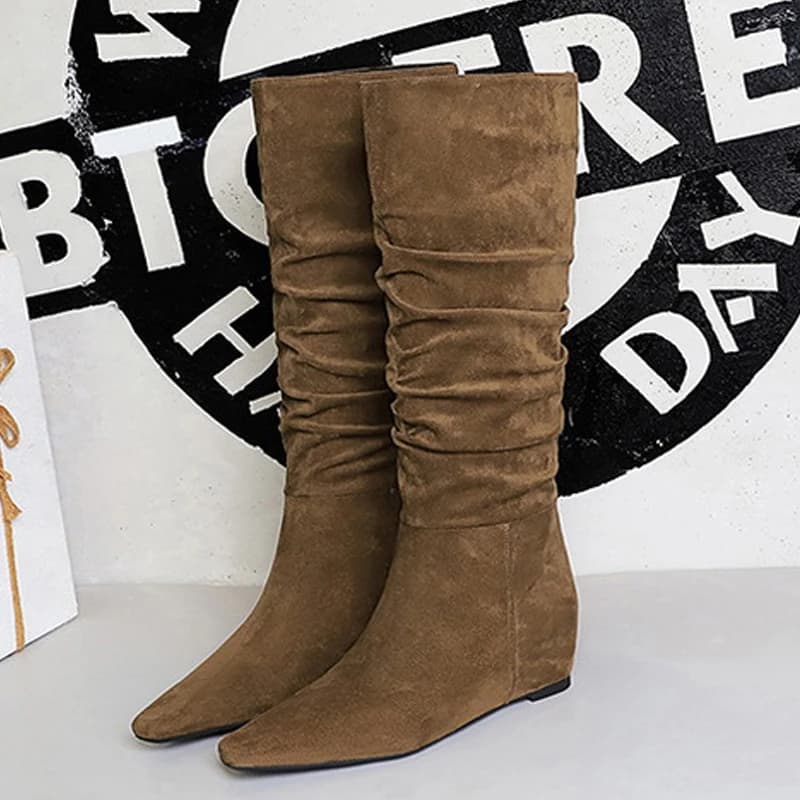 BIGTREE Nuovo Autunno Inverno Design Solette Punta a punta Donna Stivali sopra il ginocchio Scarpe Stivaletti lunghi femminili Zapatos De Mujer