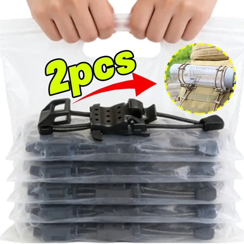 29cm Multifunctional Elastic Buckle with ABS Nylon Corset for Trekking Sticks, Torch, Backpack, Outdoor Camping Equipment 2/1pz