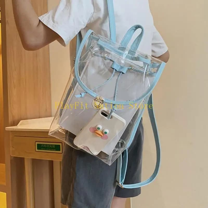 242f Stadium Approvato Backpack See attraverso lo zaino in PVC Backpack Daypacks casuali