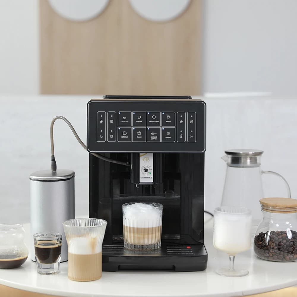 Macchina da Caffè Automatica Bean-to-Cup 19 Bar con Pompa Italiana per Cappuccino, Latte ed Espresso