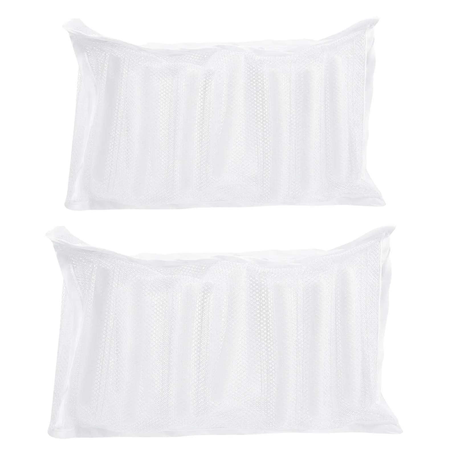 2Pcs Shoe Laundry Bags Premium Thick Mesh Washing Machine Bags for Trainers Sneakers Prevent Snagging Flopping Easy Carry
