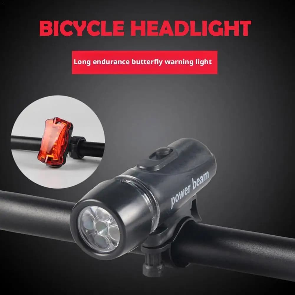Front rear lights set for bicycle LED Backlight for bike MTB Universal rear light easy to install Driving lights Lamp Backlight butterfly