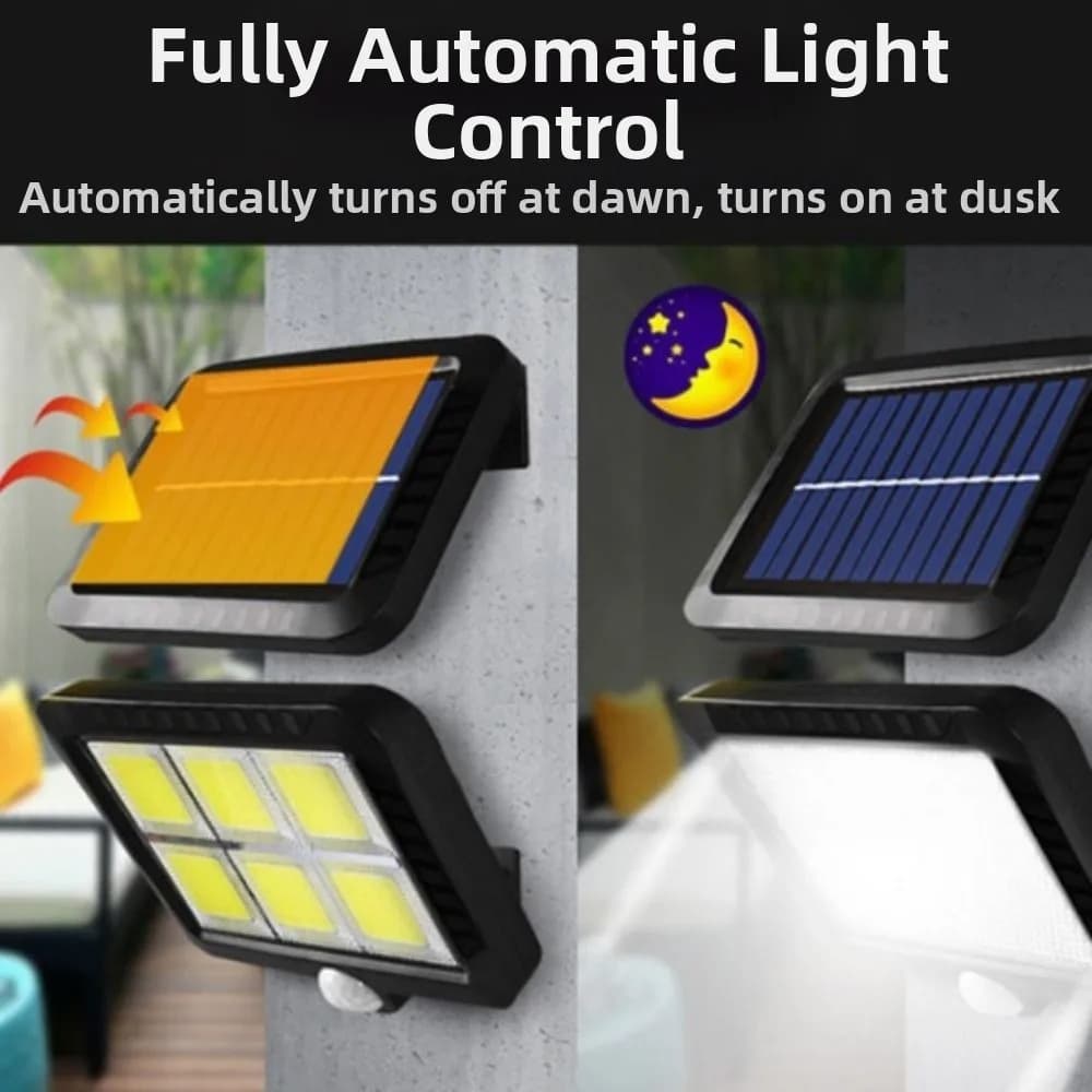 Lampada Solare da Parete a 3 Modalità, Design Separato, Impermeabile, con Sensore di Movimento, Luce a Risparmio Energetico, Lampada LED Multifunzionale per Giardino e Terrazza