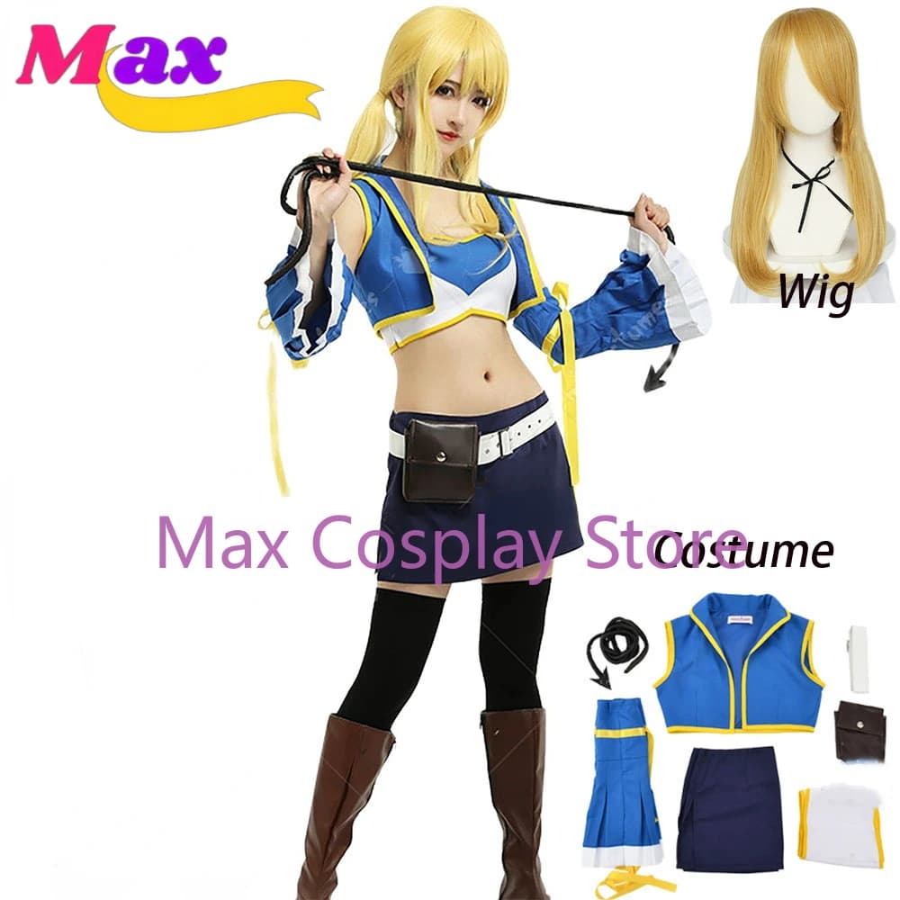 Max Anime Lucy Heartfilia 7 anni dopo Lolita Costume Cosplay Ragazze Marinaio Uniforme scolastica Gonna Abito da festa di Halloween YW