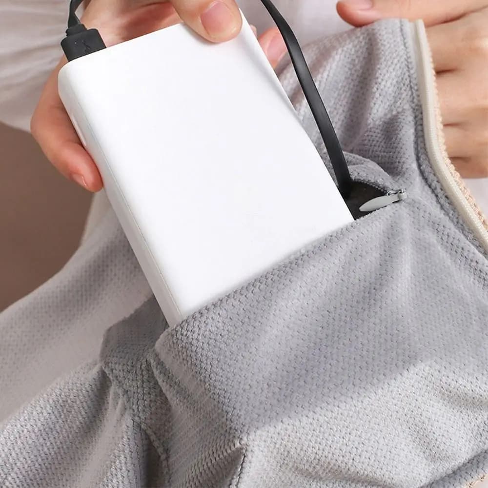 Coperta riscaldata elettrica USB indossabile Lavabile 3 livelli di riscaldamento Coperta riscaldante con cappello Coprigambe portatile invernale