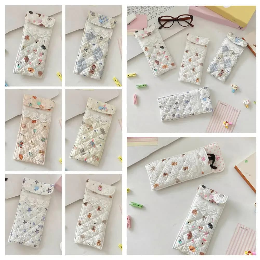 Custodia Morbida per Occhiali con Design Cartone Animato, Mini Portatile, Antiurto, Antigraffio, da Viaggio, Custodia Protettiva C7B9