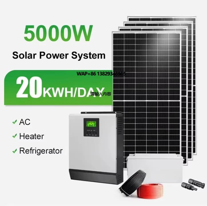 Pannello solare trifase 10Kw 20Kw 30Kw 20000W Accumulo di energia Sistema inverter ibrido 8Kw Casa completa per l'industria