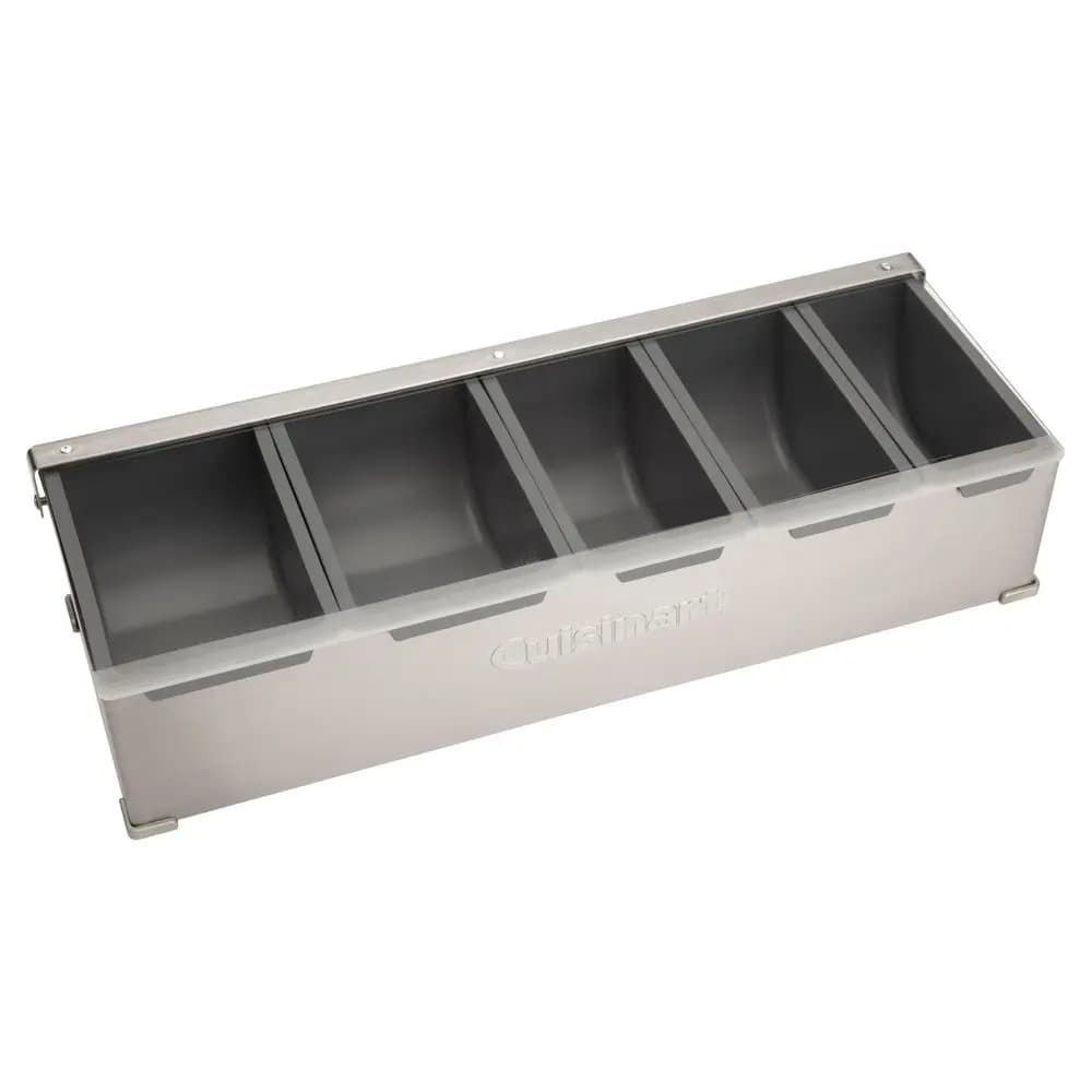 Stazione per condimenti e topping, 5 contenitori lavabili in lavastoviglie per topping e condimenti, versatile stazione per la preparazione di alimenti freschi con