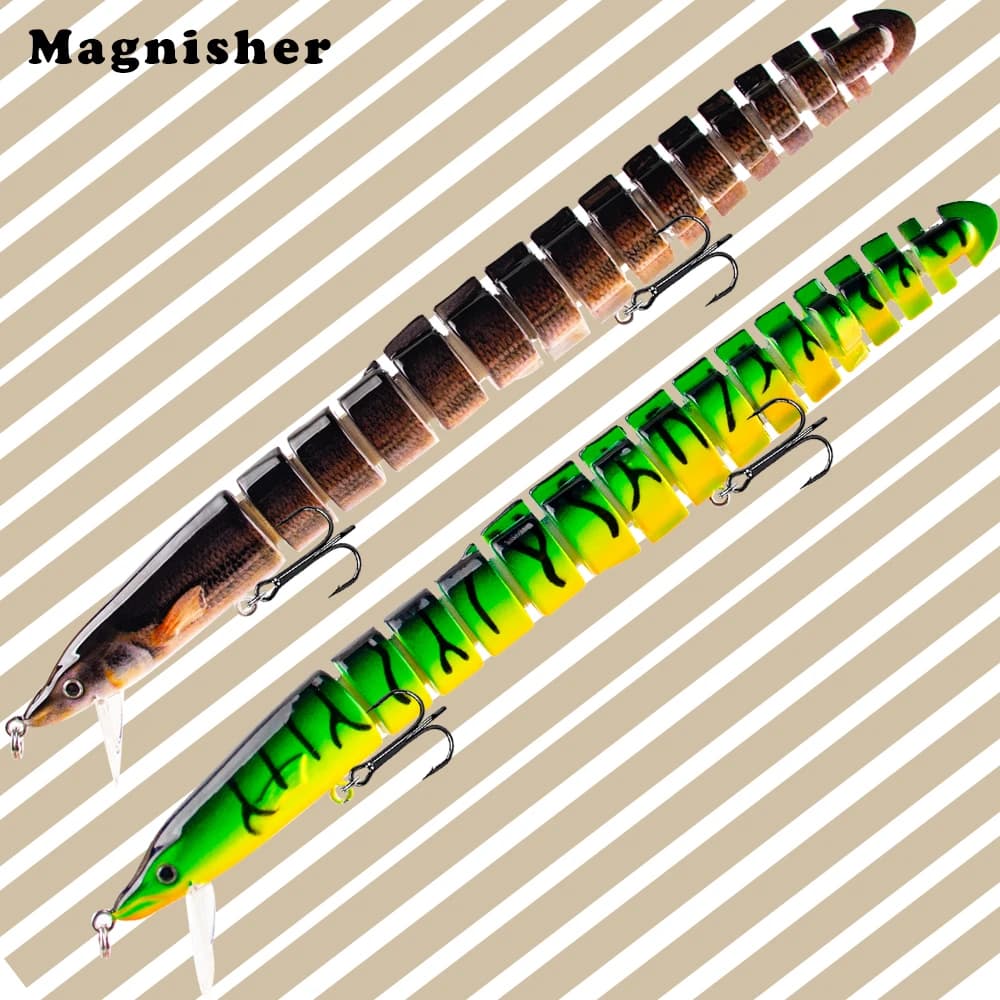 Magnisher Multi snodato Swimbait esche 20,5 g/28,3 g affondamento anguilla esche dure stile Loach attrezzatura da pesca per spigola