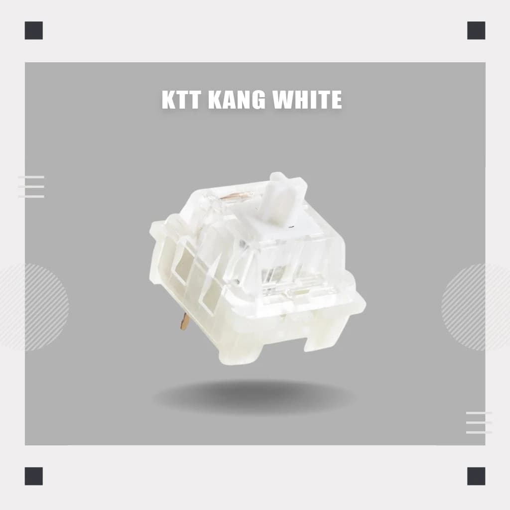 KTT Kang interruttore lineare bianco interruttore tastiera meccanica a 3 Pin PC House POM Axis placcato oro Spring Budget Linear Switch