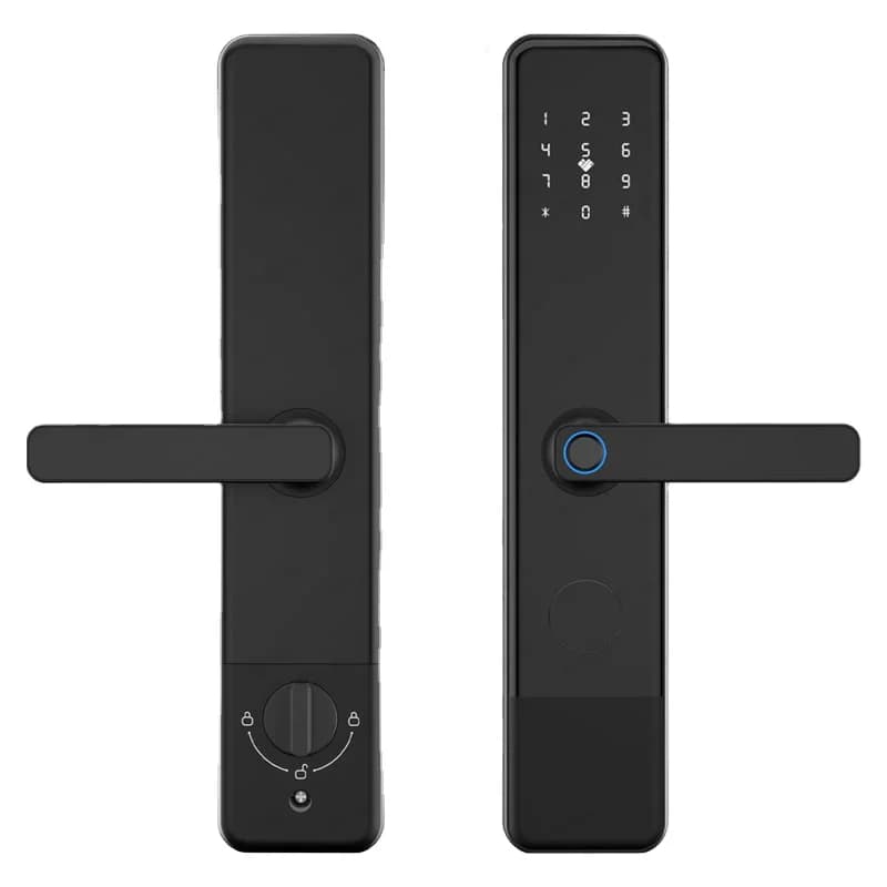 Maniglia digitale per porta senza chiave Smart Lock Impronta digitale Wifi Maniglia a leva intelligente Serratura per porta Serrature intelligenti per porta d'ingresso