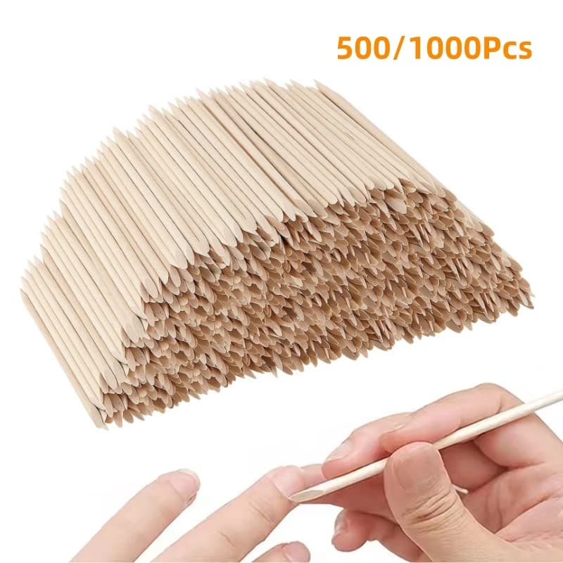 Ingrosso 500/1000 Pezzi Bastoncini in Legno d'Arancio a Doppia Punta per Cuticole, Strumento per Manicure e Pedicure