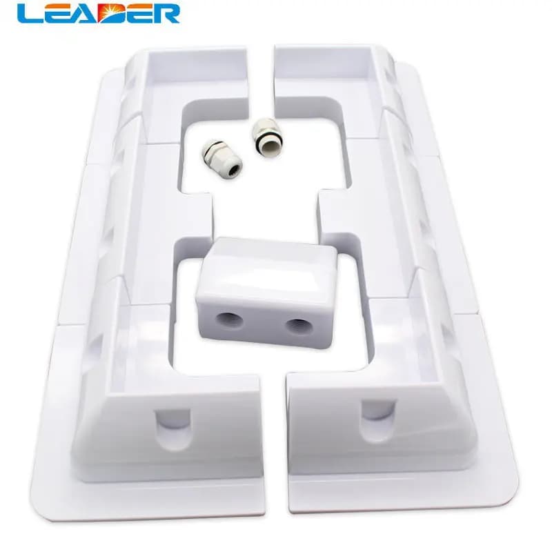 EU RV Top Roof Solar Panel Mounting Fixing Bracket Kit Wire Box ABS Supporting Holder for Caravans Camper Boat Yacht Motorhome