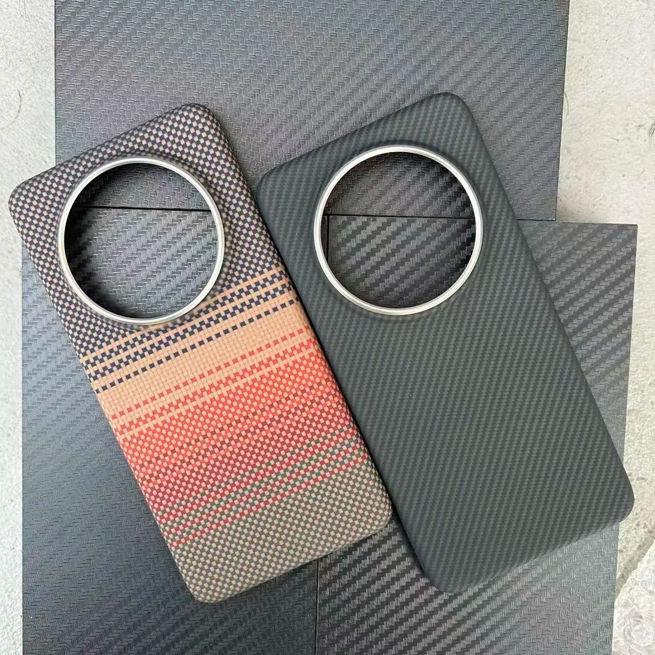 Cover magnetica per telefono in vera fibra di carbonio aramidica per Honor Mate 70 per Huawei Mate 70 Pro Plus Magsafe