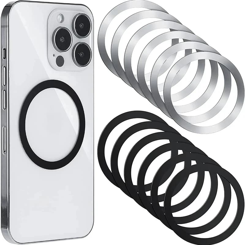 1-5 Pezzi Anello Magnetico in Metallo per Magsafe, Compatibile con iPhone 14 13 Pro Max, Samsung, Huawei, Xiaomi, Foglio di Ferro per Ricarica Wireless