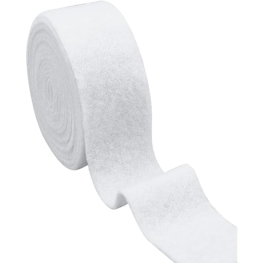 Needle Punch Cotton Strips Fabric for DIY Crafts Clothing Sewing Accessories White 3x0.1cm