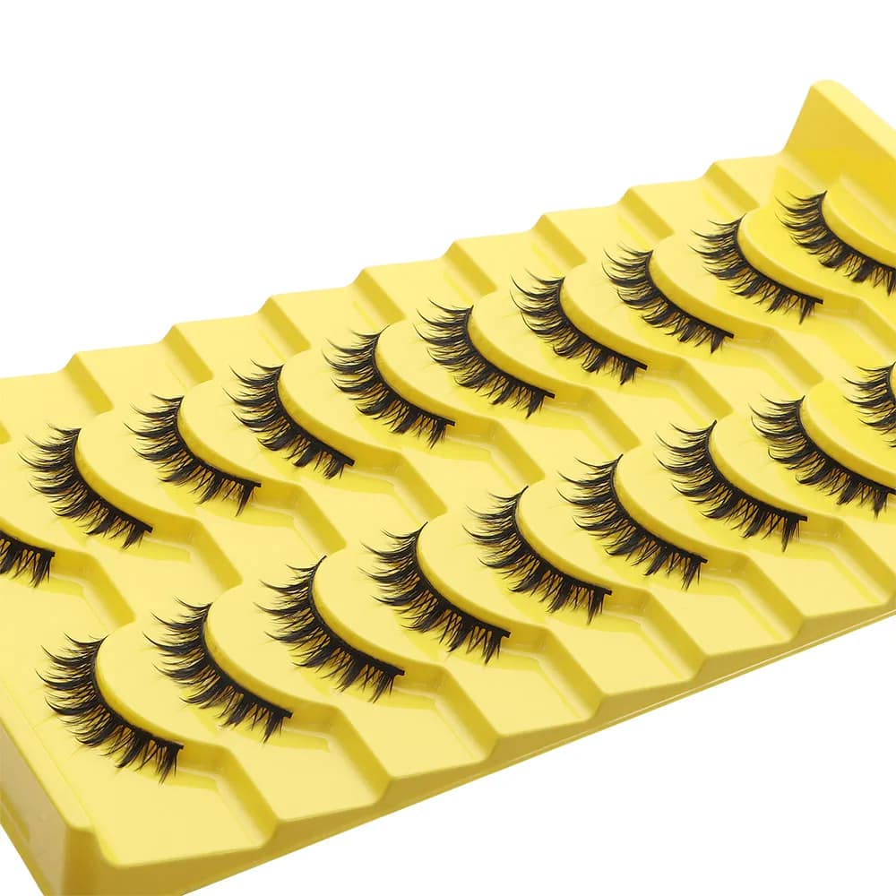 New 3D Faux Eyelashes in Visone, Natural Eyelashes Handmade, Extension Eyelashes for Make-up