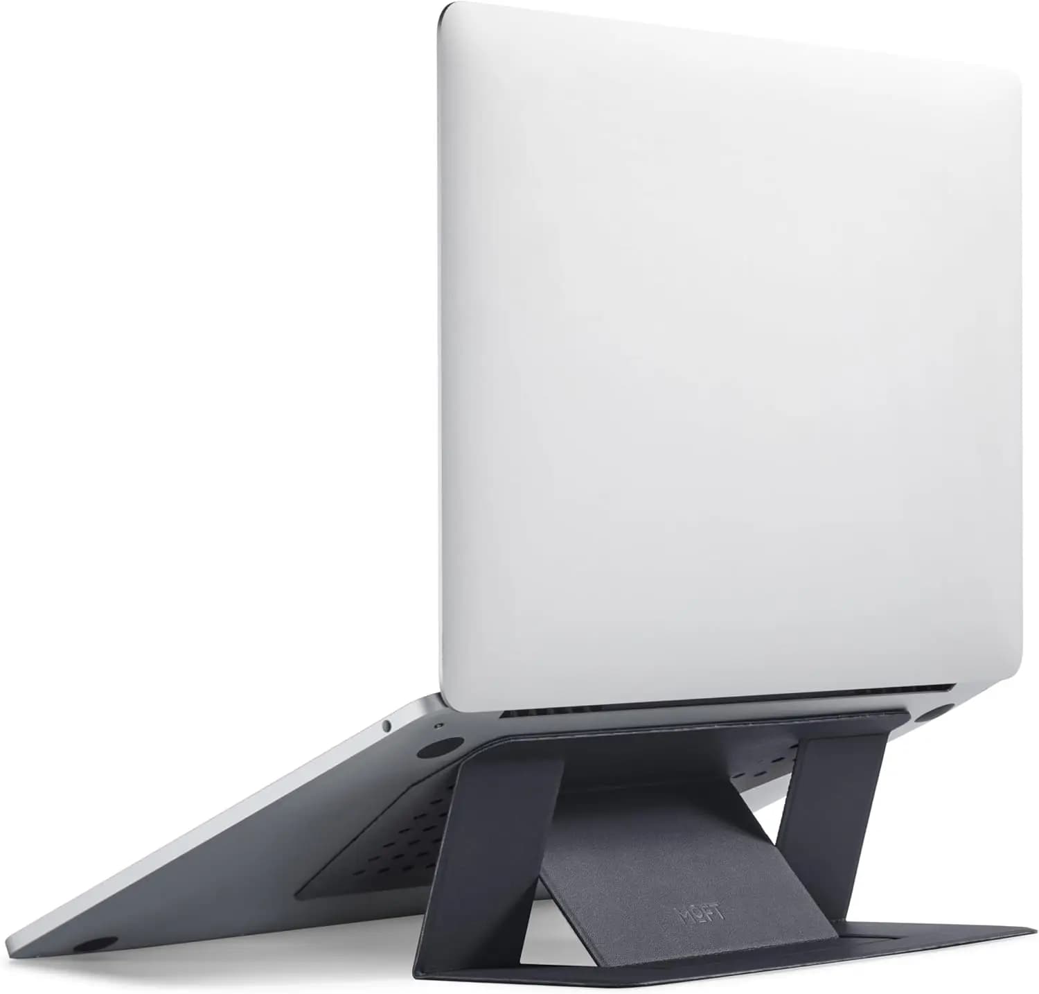 Supporto Pieghevole Portatile per Laptop con 2 Angoli Regolabili, Rialzo Adesivo per Laptop da 11"-16", Nero