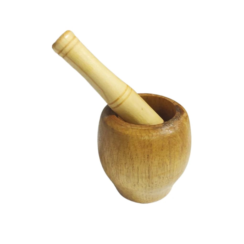 Set di pestelli per malta in legno, frantoio per spezie, pepe, aglio, ciotola per mescolare, utensile da cucina
