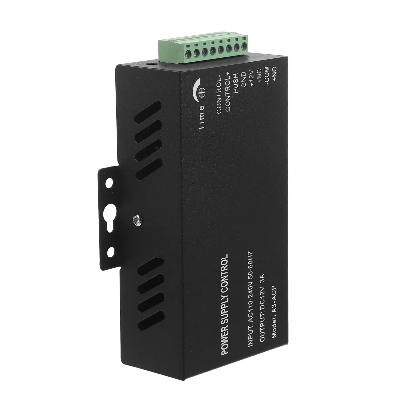 Controller di Alimentazione per Sistemi di Accesso, Nero, con UPS a Tensione Stabilizzata per Serrature Magnetiche, Serrature Elettriche e Videocitofoni