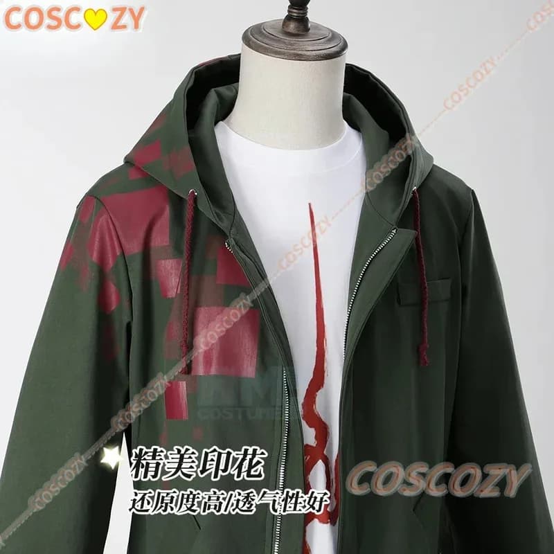 CyAnime Super Danganronpa 2 Nagito Komaeda Cosplay Costumes Jacket Wig Halloween Costume Anime Figure Clothes Suit