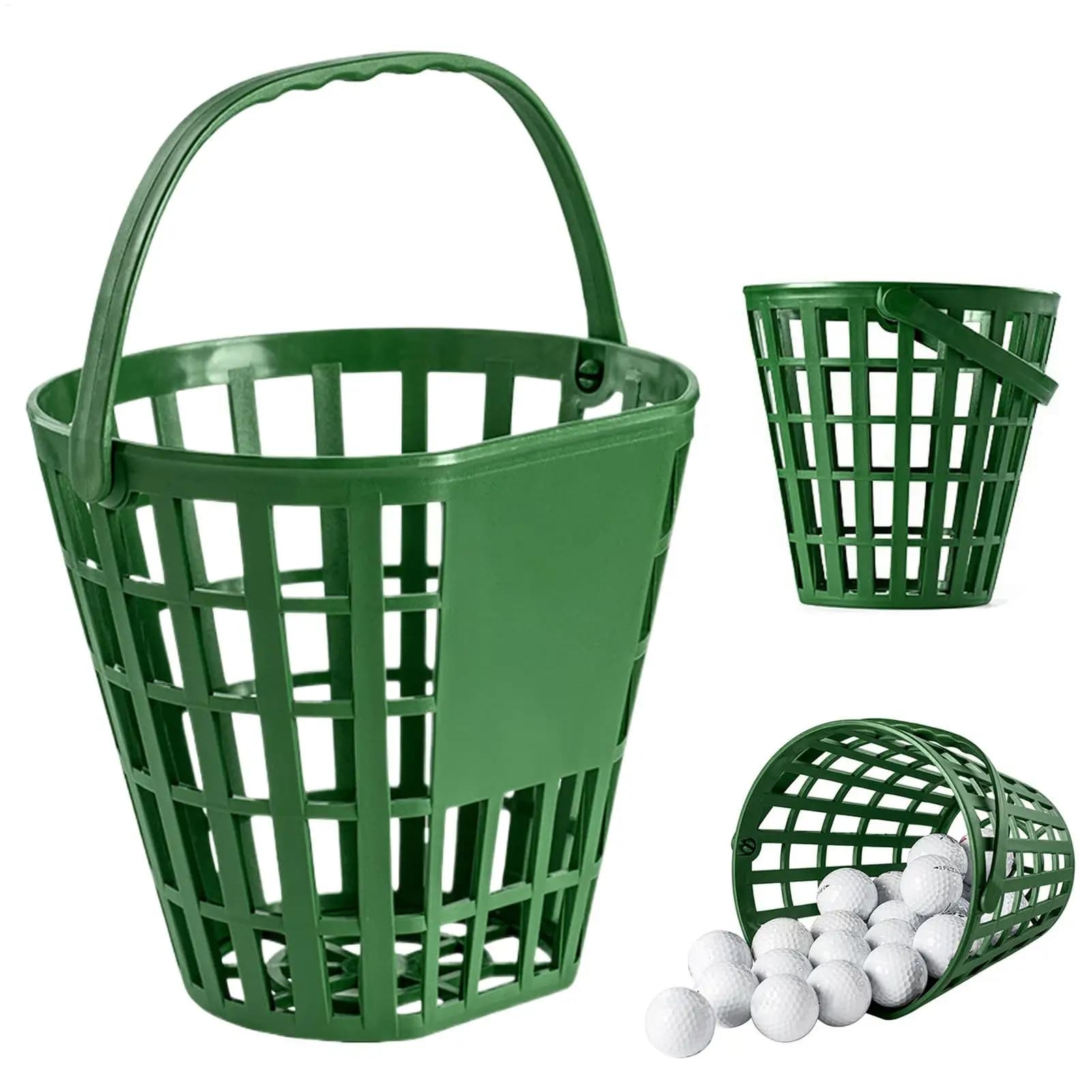Nuovo contenitore leggero per palline da golf, grande secchio portaoggetti per 50 palline, ideale per golfisti, papà, uomini, campo pratica, casa, ufficio, club