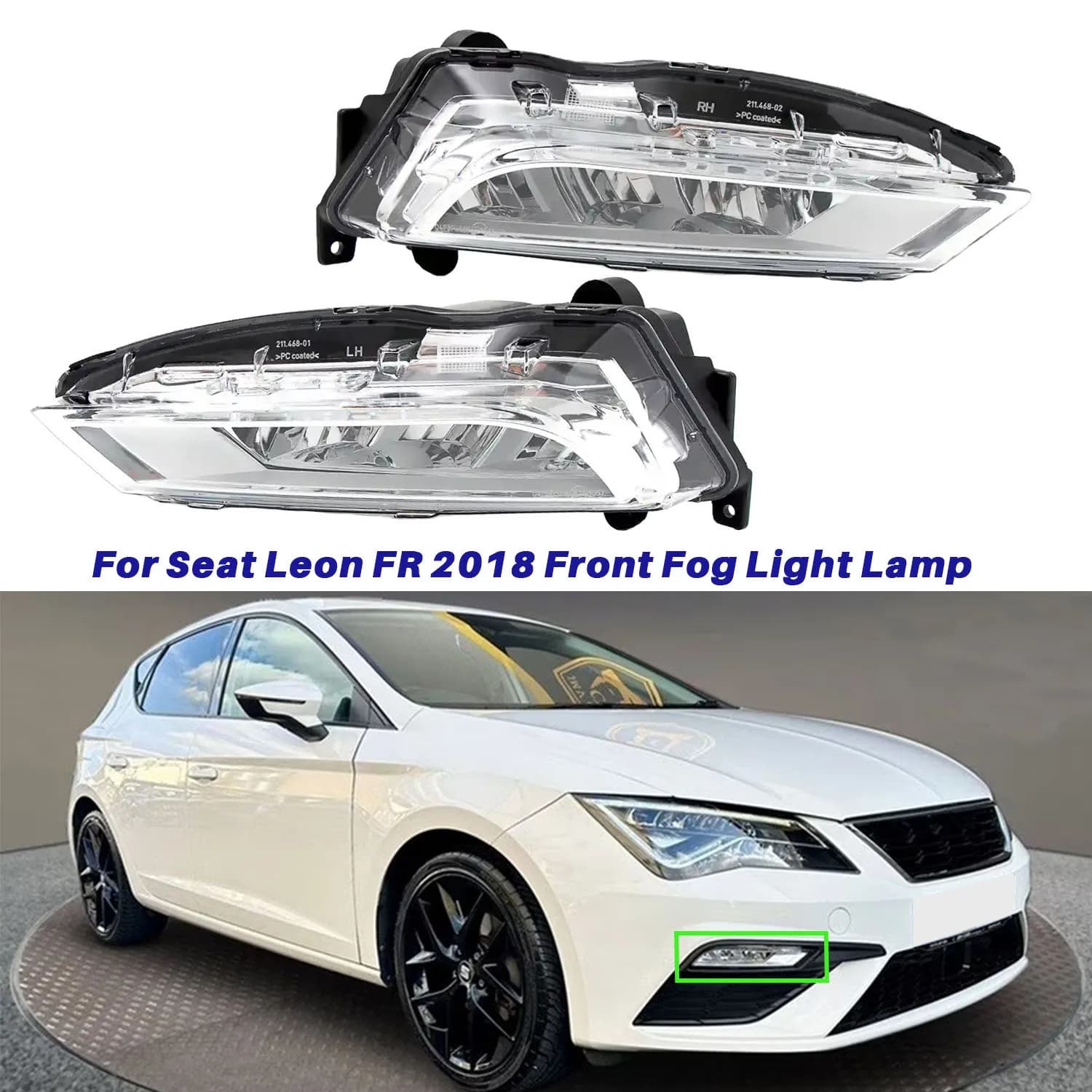 Per Seat Leon 5F FR 2017 2018 2019 2020 Sinistra Destra Fendinebbia Anteriore Senza Lampadina 5F 0941701 B 5F 0941702 B