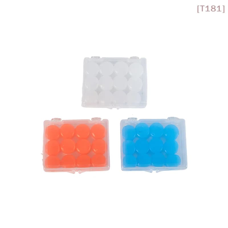 12 tappi auricolari in silicone riutilizzabili, modellabili, per nuoto, riduzione del rumore, protezione per dormire