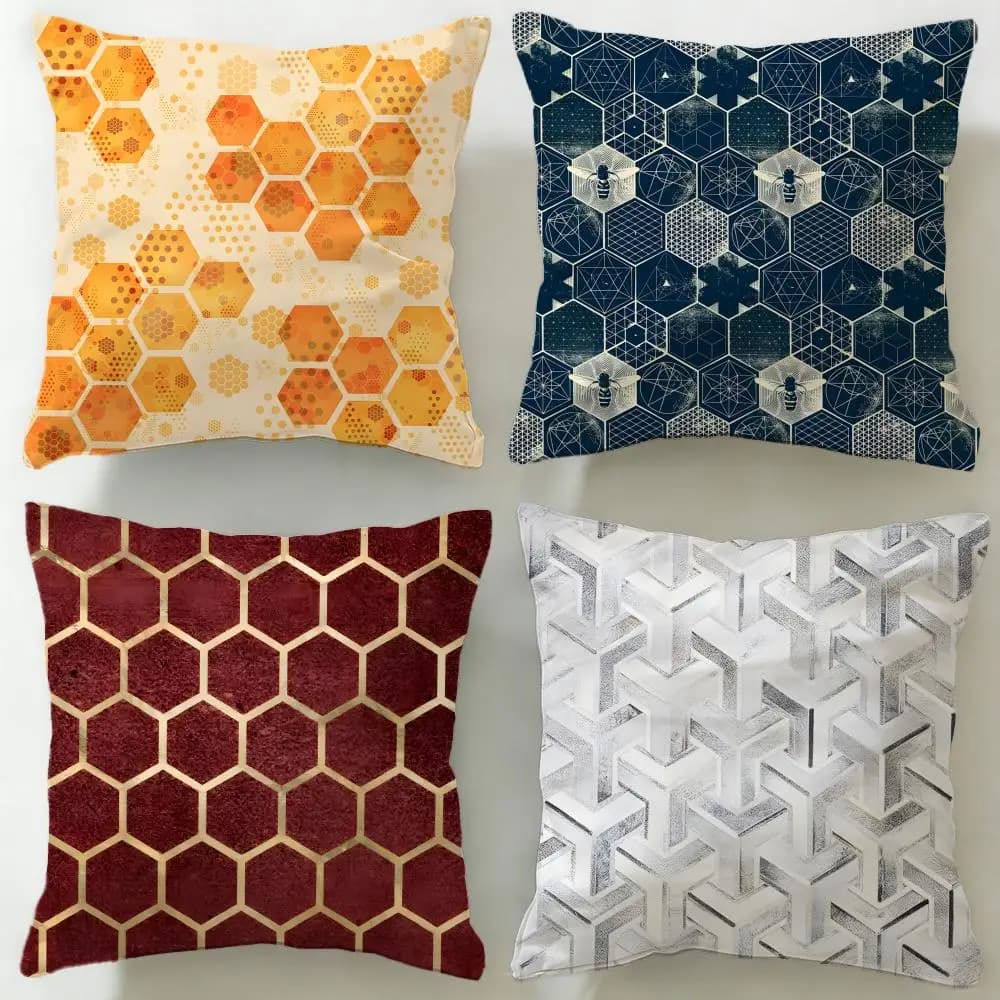 Fodera per cuscino con texture a nido d'ape, morbida e facile da lavare – Versatile per divano, letto, viaggi e ufficio
