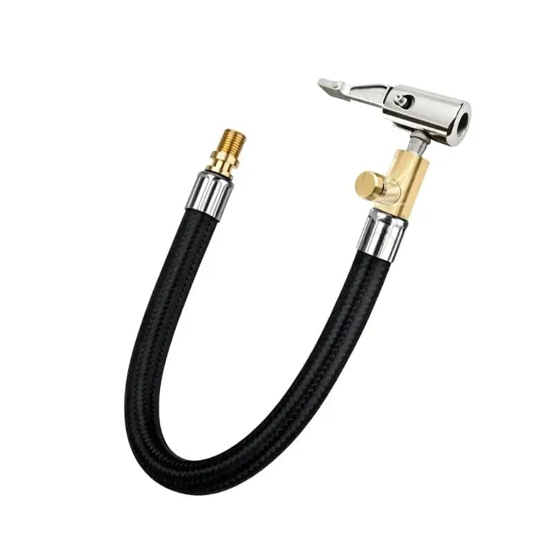 02DE Air Tyre Inflator Pressure Auto Tire Hose Pump Gauge Hose Connector Flexible