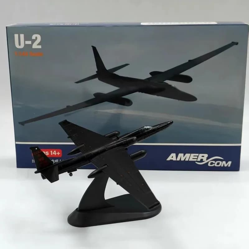 Modellino in Scala 1/144 dell'Aereo di Ricognizione U-2 U2 Americano, Simulazione dell'Escadrille Black Cat, Decorazione Militare in Lega per Casa, Regalo di Compleanno