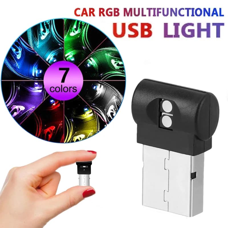 Mini USB LED Night Atmosphere Lights Plug-In 5V Lamps illuminazione ambientale interni decorazione della casa per Auto Car Desktop Wall