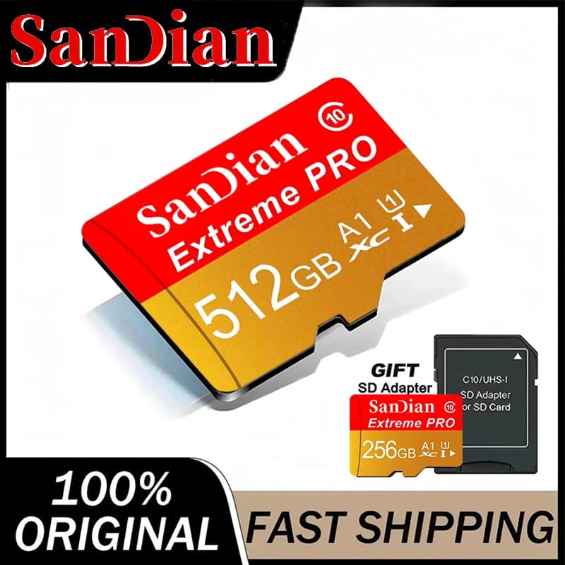 Fast Micro TF SD Card 512GB 256GB 128GB 32GB SD Cards TF Cards Memory Card Waterproof V60 for E-Reader/Gaming Console