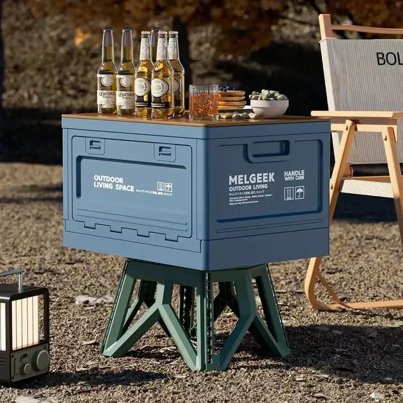 Camping box, luggage organizer, camping box for picnic, folding outdoor bench for cars and cutting board