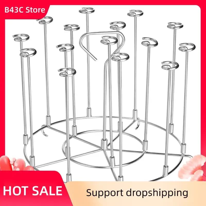 B43C Support for Skewers for Air Fryer Accessories Pot Holder for Stainless Steel Skewer rack for Ninja Foodi