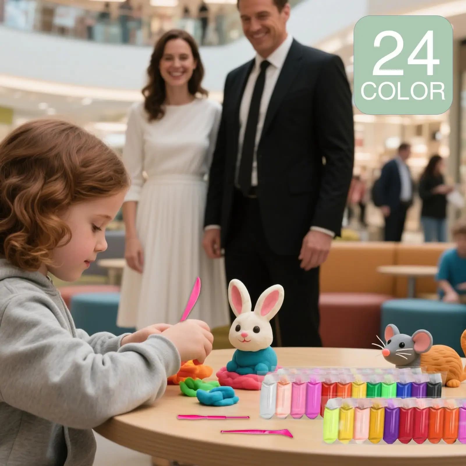 Clay Modeling Kit Multi-colors Sculpting Clay For Kids Non-stick Safe Playdough Handmade Toys For Craft Activities Boys Girls