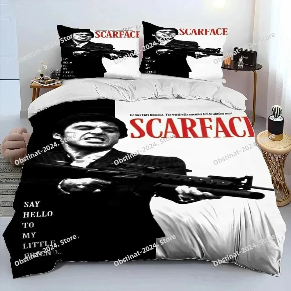 2025 Film Scarface Tony Set biancheria da letto 3D Copripiumino Completo Queen King Size Set letto stampato Aldult Camera da letto per bambini Singolo lenzuolo