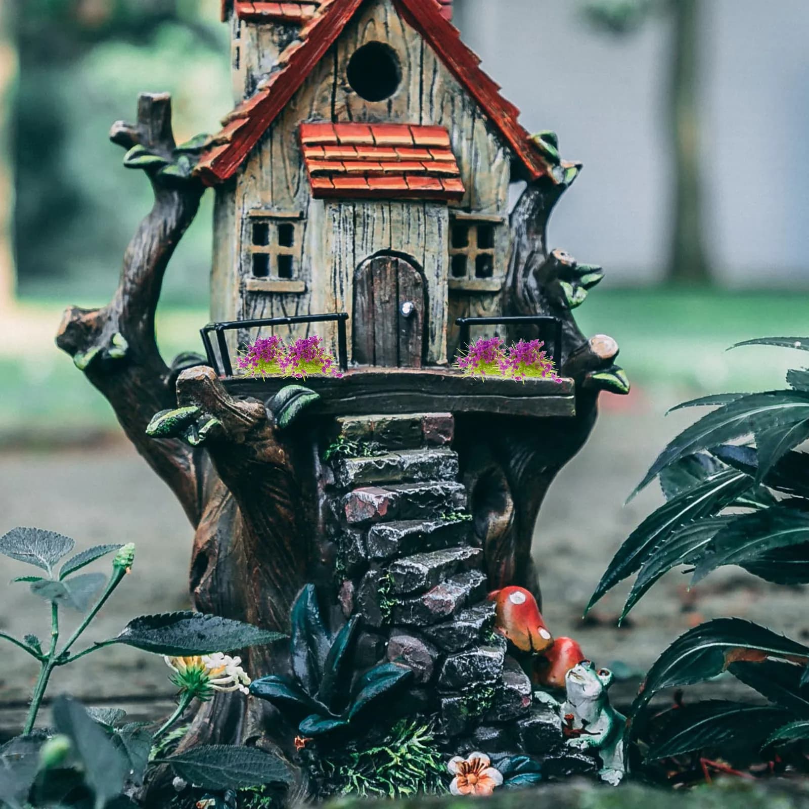 Miniature Vegetation Collection Simulation Plant Flower Cluster for Mini House Adornment Mini Scene Decor Artificial Lawn