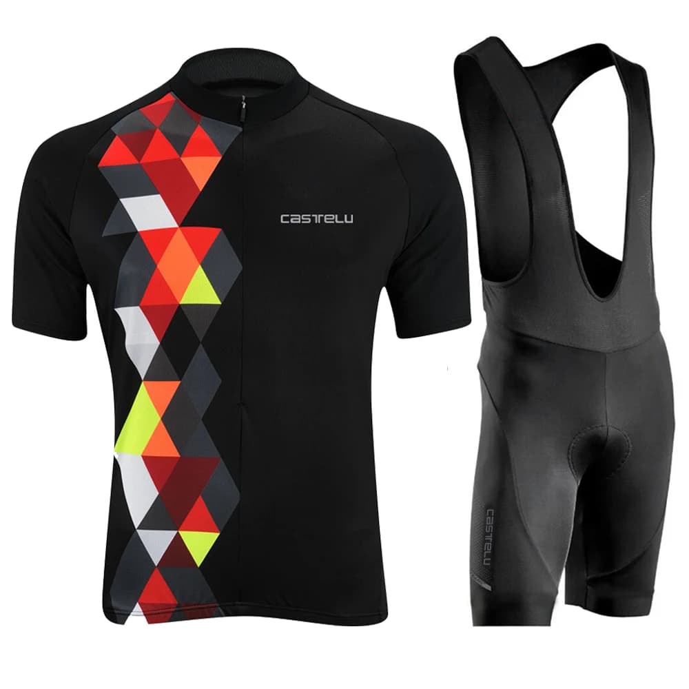 Completo da Ciclismo Estivo da Uomo 2026: Maglia Leggera ad Asciugatura Rapida e Traspirante con Pantaloncini Imbottiti per Bici da Strada e Mountain Bike