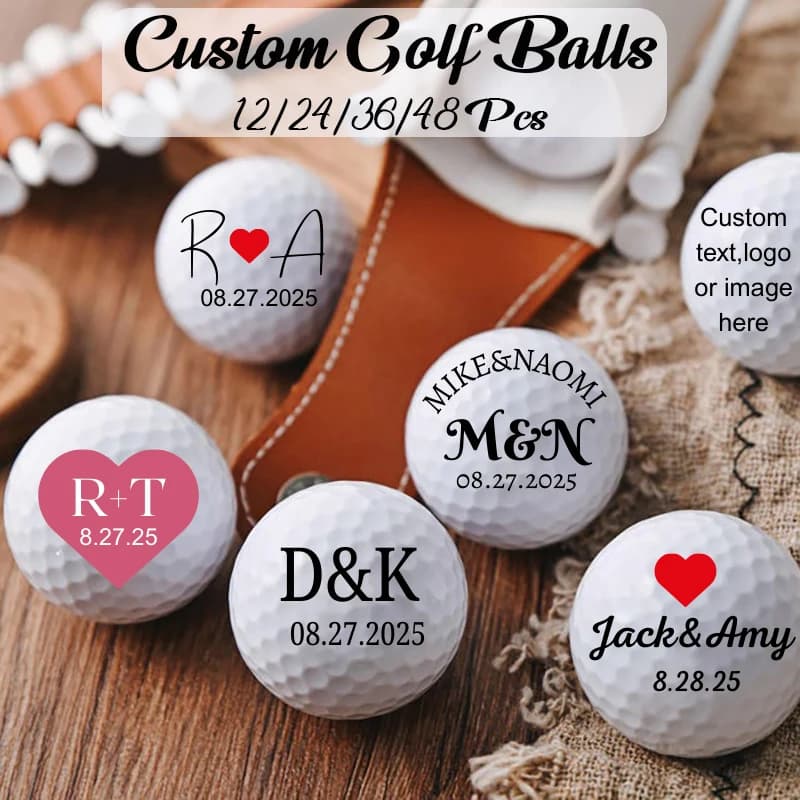 12-48 pezzi palline da golf personalizzate palline da golf personalizzate sfuse bomboniere per ospiti regali di festival per feste a tema golf di compleanno