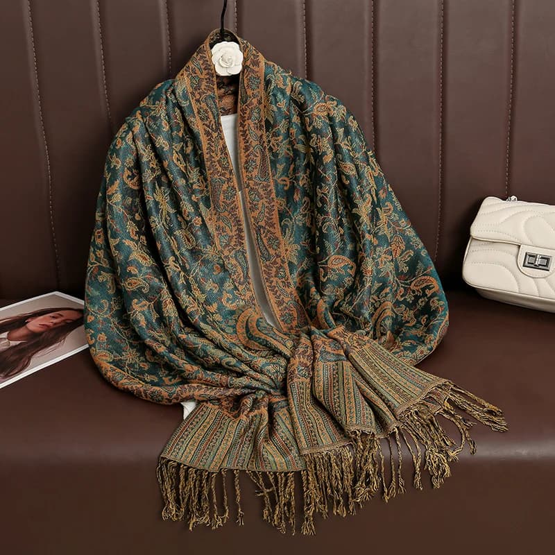 2024 Sciarpa da donna in cashmere di marca di lusso stampata scialle caldo invernale e involucri Pashmina Bandana lunga jacquard Paisley Foulard femminile