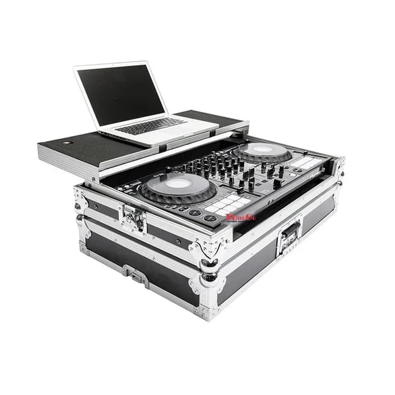 Custodia da volo audio per controller Pioneer DDJ-1000 con ripiano per laptop e ruote