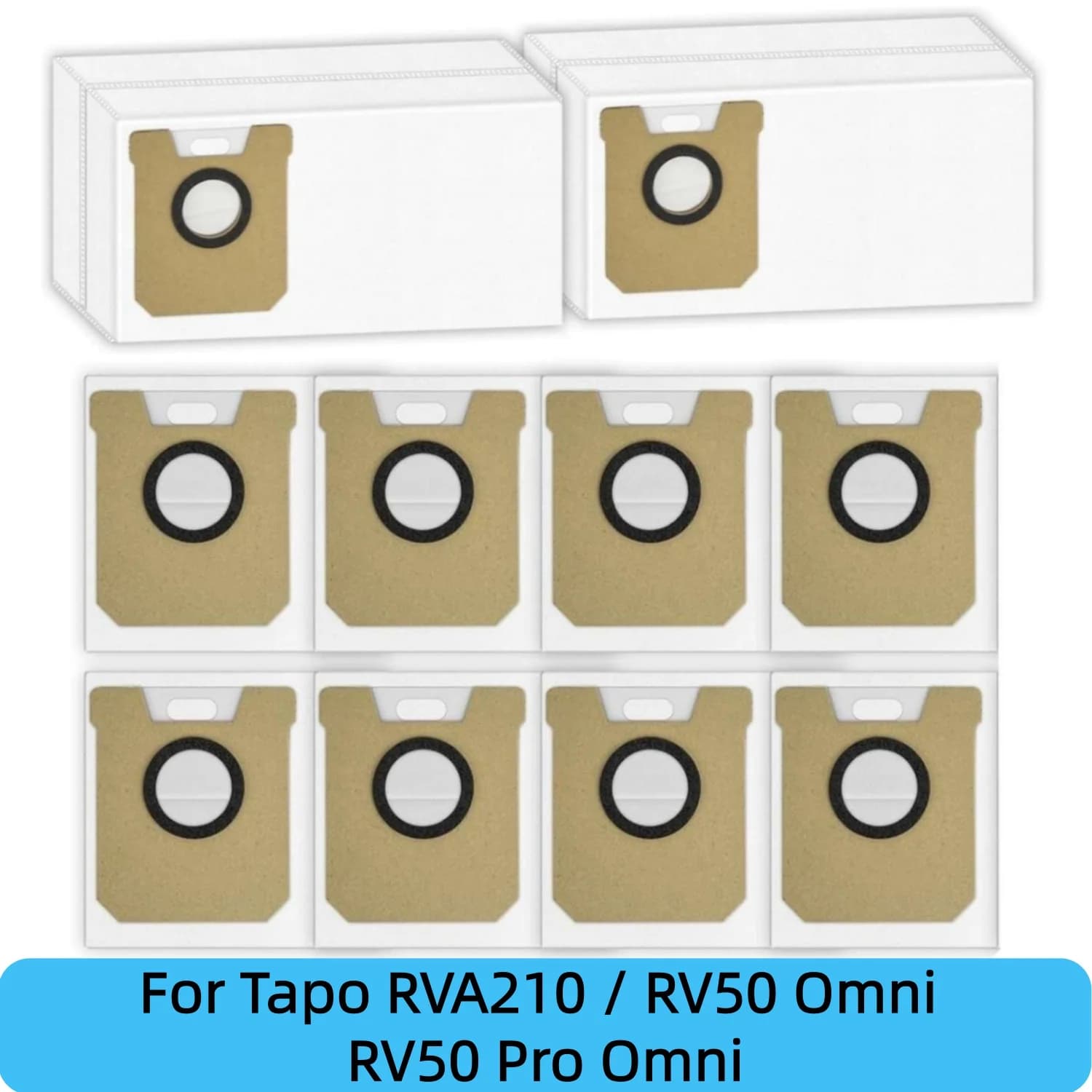 Vacuum Cleaner Bags for Tapo RV50 Pro Omni / RV50 Omni / RVA210 Robot Vacuum Cleaner, Dust Bags, Filter Bags, Vacuum Accessories